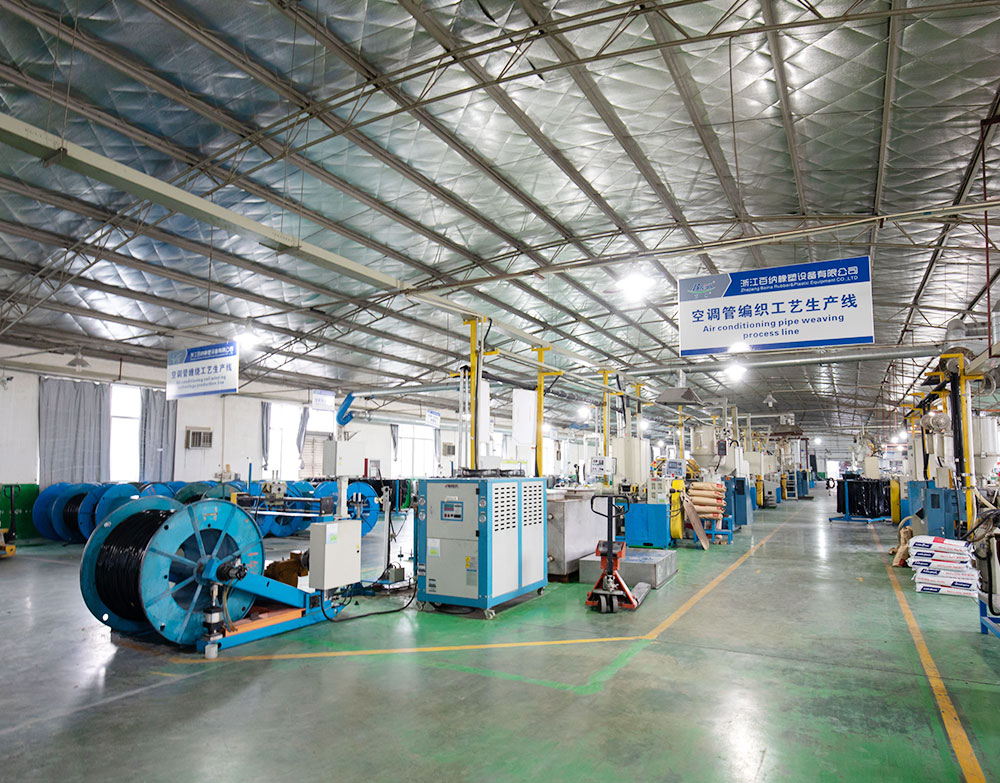 Braiding hose production line