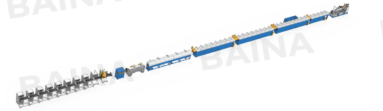 Auto-Feed Rubber Single Extrusion & Microwave Curing Production Line for Separated And Rewinding