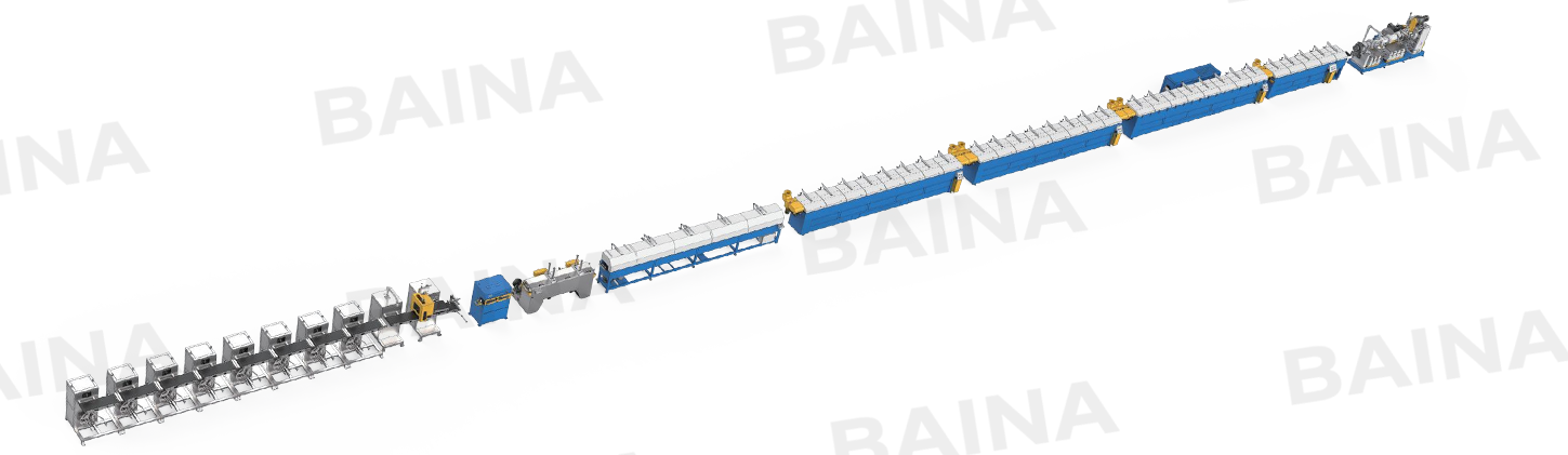 Auto-Feed Rubber Single Extrusion & Microwave Curing Production Line for Separated And Rewinding